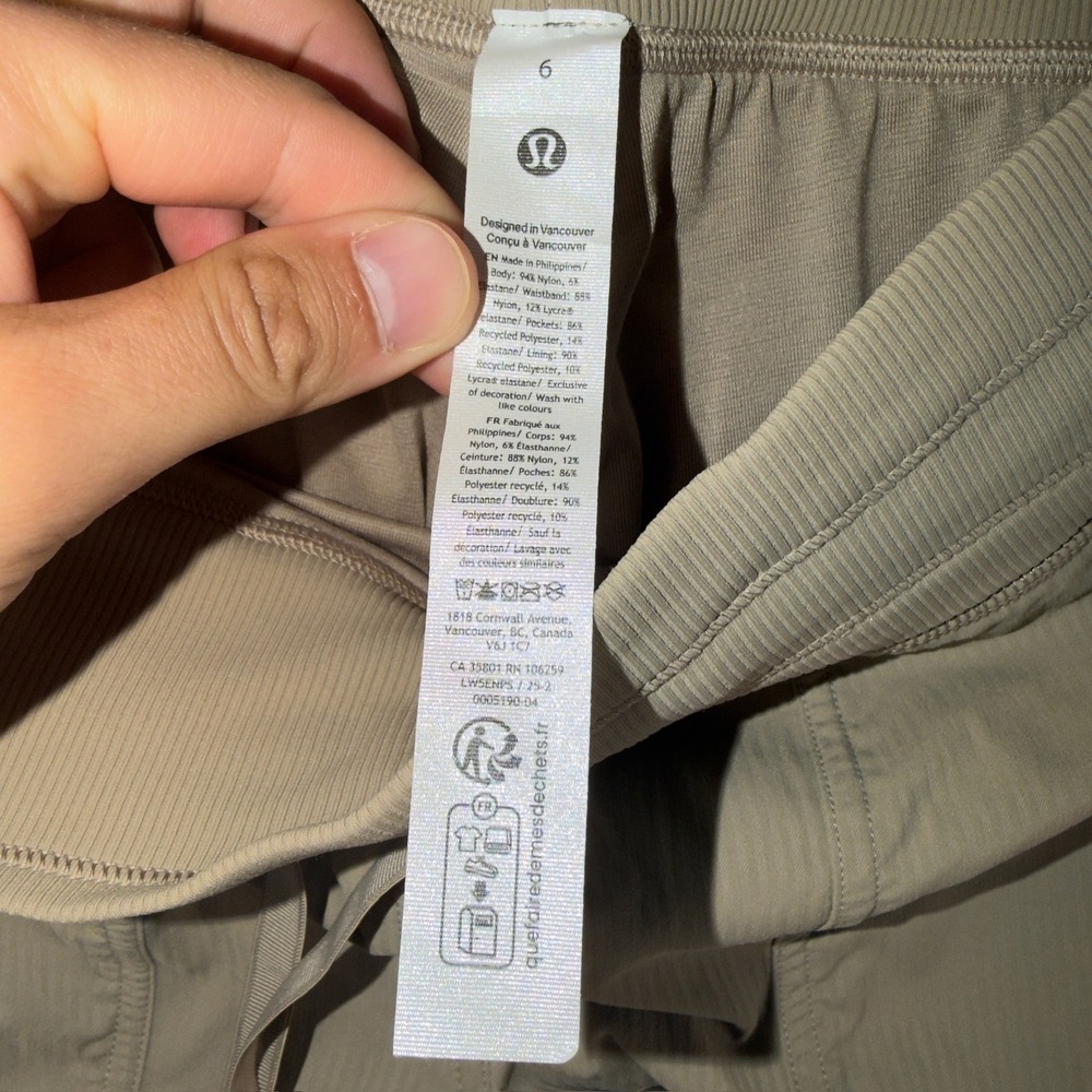 Lululemon Dance Studio Mid-Rise Jogger Full Length Sheer Oak LW5ENPS Tan Size 6 - Picture 6 of 8